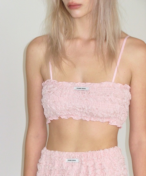 CRANK（クランク）の「CRANK／WRINKLE TOP（チューブトップ・レディース・ホワイト/ブルー/ピンク・FREE）」の19枚目の写真