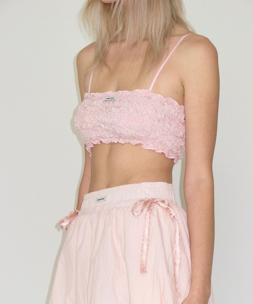 CRANK（クランク）の「CRANK／WRINKLE TOP（チューブトップ・レディース・ホワイト/ブルー/ピンク・FREE）」の20枚目の写真