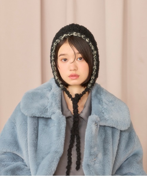 kaorinomori(カオリノモリ)の「kaorinomori フィーユボンネ ミナ / カオリノモリ(ハット・レディース・ホワイト/ブラック/ライトグリーン・FREE)」の8枚目の写真