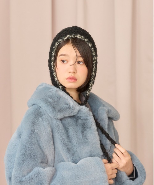 kaorinomori(カオリノモリ)の「kaorinomori フィーユボンネ ミナ / カオリノモリ(ハット・レディース・ホワイト/ブラック/ライトグリーン・FREE)」の9枚目の写真