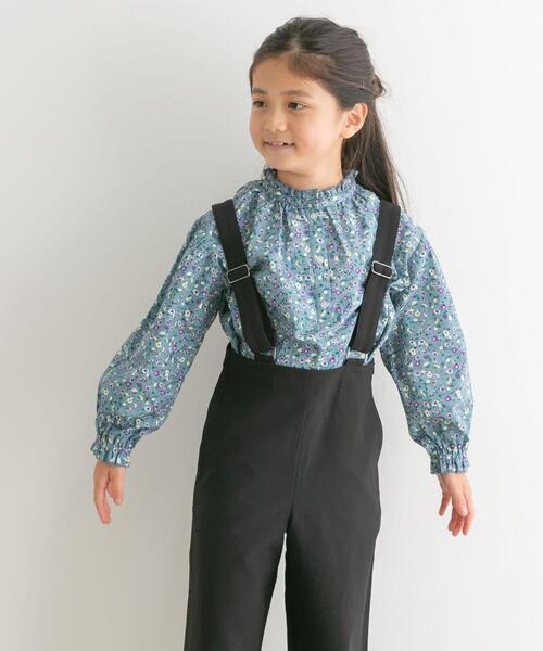 セール】花柄プリントギャザーフリルブラウス(KIDS)（Tシャツ