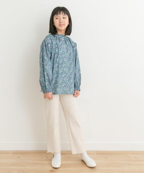 セール】花柄プリントギャザーフリルブラウス(KIDS)（Tシャツ