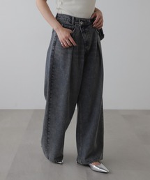 FREE'S MART | アシメベルトタックワイドデニム(デニムパンツ)