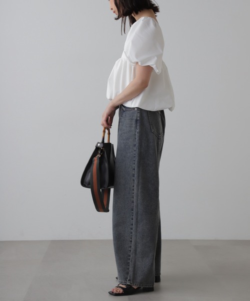 FREE'S MART(フリーズマート)の「アシメベルトタックワイドデニム(デニムパンツ・レディース・ブラック系その他/ブルー系その他・SMALL/MEDIUM)」の17枚目の写真