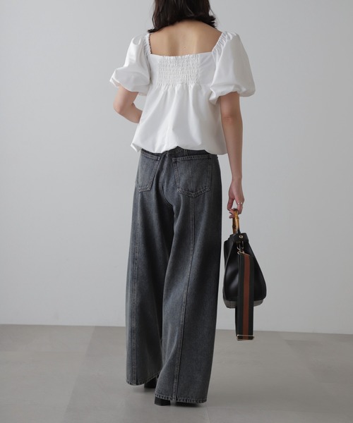 FREE'S MART(フリーズマート)の「アシメベルトタックワイドデニム(デニムパンツ・レディース・ブラック系その他/ブルー系その他・SMALL/MEDIUM)」の16枚目の写真