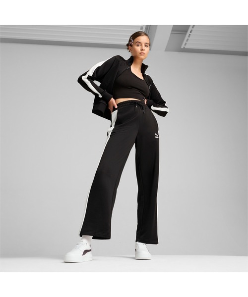 PUMA(プーマ)の「PUMA プーマ ウィメンズ ICONIC T7 ストレートレッグ トラックパンツ(その他パンツ・レディース・ブラック/グリーン・SMALL/LARGE/X-LARGE/MEDIUM)」の4枚目の写真