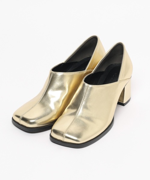 niko and...（ニコアンド）の「オリジナルスクエアブーティー（ブーツ・レディース・ゴールド/ブラック・SMALL/MEDIUM/LARGE）」の15枚目の写真