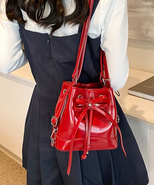 Teem Store（チームストア）の「2WAY リボン 巾着 ショルダーバッグ