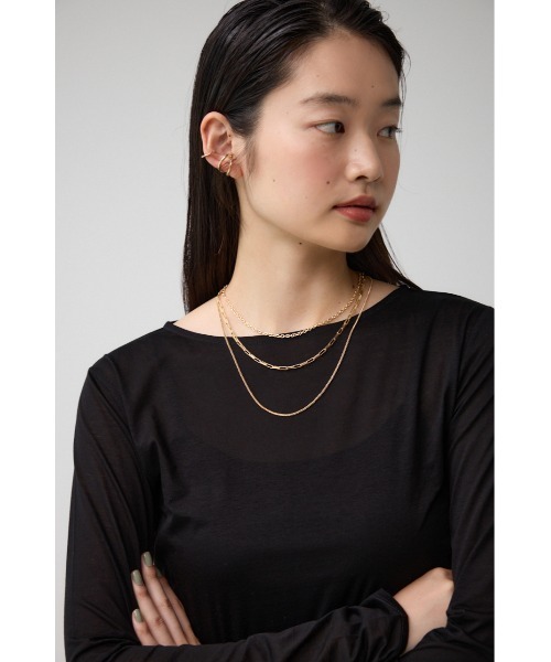 AZUL by moussy（アズールバイマウジー）の「ステンレス3連ミックスチェーンネックレス（ネックレス・レディース・ゴールド系その他/シルバー・FREE）」の12枚目の写真