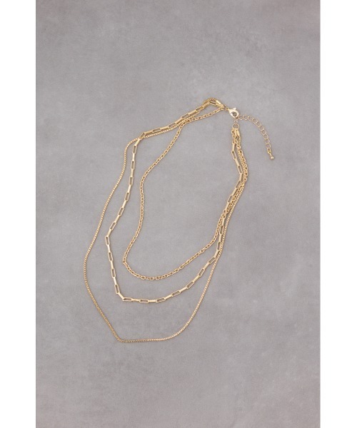 AZUL by moussy（アズールバイマウジー）の「ステンレス3連ミックスチェーンネックレス（ネックレス・レディース・ゴールド系その他/シルバー・FREE）」の11枚目の写真