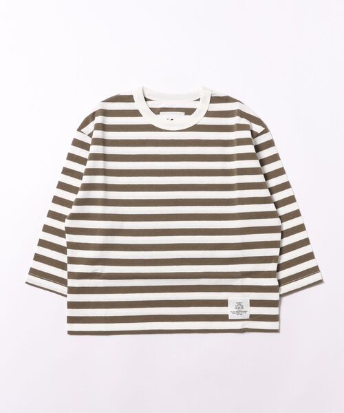 Smoothy（スムージー）の「Smoothy Border Long Sleeve Tee / スムージー ボーダーロングスリーブ Tシャツ（Tシャツ/カットソー・キッズ・ブラック/サックスブルー/カーキ・LARGE/X-LARGE/MEDIUM/SMALL）」の2枚目の写真