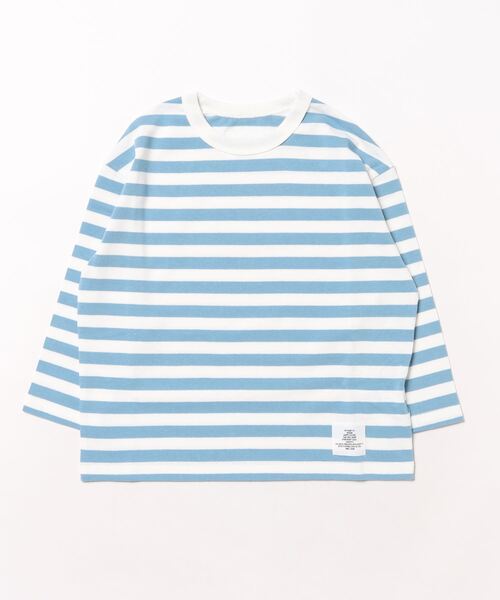 Smoothy（スムージー）の「Smoothy Border Long Sleeve Tee / スムージー ボーダーロングスリーブ Tシャツ（Tシャツ/カットソー・キッズ・ブラック/サックスブルー/カーキ・LARGE/X-LARGE/MEDIUM/SMALL）」の9枚目の写真