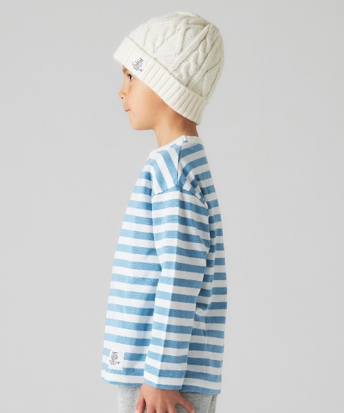 Smoothy（スムージー）の「Smoothy Border Long Sleeve Tee / スムージー ボーダーロングスリーブ Tシャツ（Tシャツ/カットソー・キッズ・ブラック/サックスブルー/カーキ・LARGE/X-LARGE/MEDIUM/SMALL）」の7枚目の写真