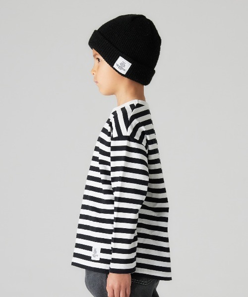 Smoothy（スムージー）の「Smoothy Border Long Sleeve Tee / スムージー ボーダーロングスリーブ Tシャツ（Tシャツ/カットソー・キッズ・ブラック/サックスブルー/カーキ・LARGE/X-LARGE/MEDIUM/SMALL）」の5枚目の写真