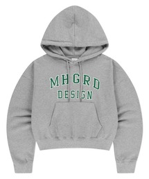『mahagrid/マハグリッド』 MHGRD APPLIQUE CROP HOODIE /アップリケクロップパーカー