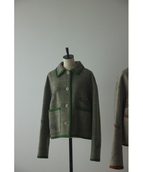 BLACK BY MOUSSY(ブラックバイマウジー)の「piping jacket(パイピングジャケット)(その他アウター・レディース・グレー/グリーン・FREE)」の4枚目の写真