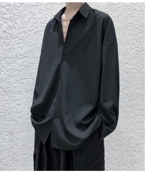 Sakka(サッカ)の「ルーズフィットレギュラーシャツ(シャツ/ブラウス・メンズ・ブラック/ホワイト/グレー・MEDIUM/LARGE/X-LARGE/XX-LARGE)」の3枚目の写真