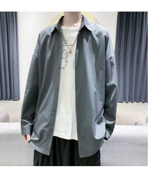 Sakka(サッカ)の「ルーズフィットレギュラーシャツ(シャツ/ブラウス・メンズ・ブラック/ホワイト/グレー・MEDIUM/LARGE/X-LARGE/XX-LARGE)」の7枚目の写真