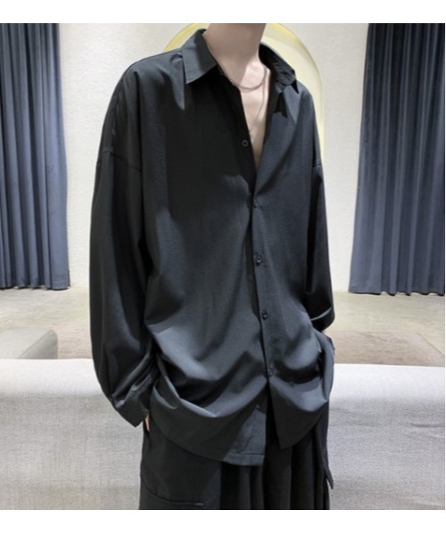 Sakka(サッカ)の「ルーズフィットレギュラーシャツ(シャツ/ブラウス・メンズ・ブラック/ホワイト/グレー・MEDIUM/LARGE/X-LARGE/XX-LARGE)」の5枚目の写真