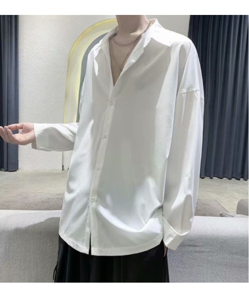 Sakka(サッカ)の「ルーズフィットレギュラーシャツ(シャツ/ブラウス・メンズ・ブラック/ホワイト/グレー・MEDIUM/LARGE/X-LARGE/XX-LARGE)」の4枚目の写真