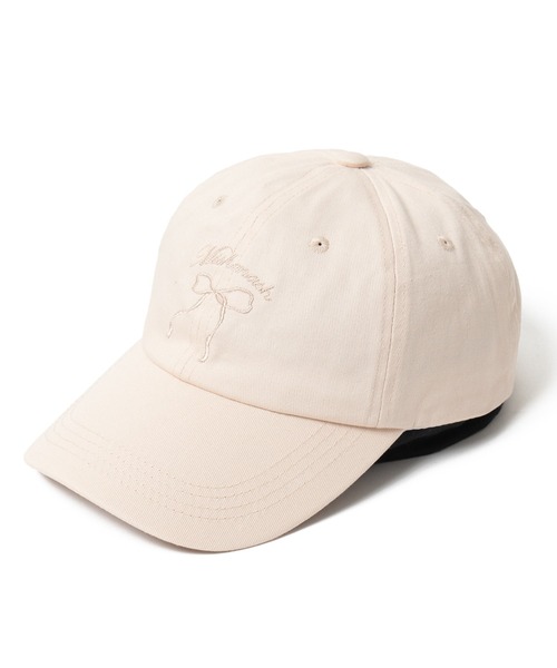 WEGO（ウィゴー）の「WEGO/フロントバック刺繍キャップ（キャップ・レディース・オフホワイト/ブラック系2/ブラック・FREE）」の5枚目の写真