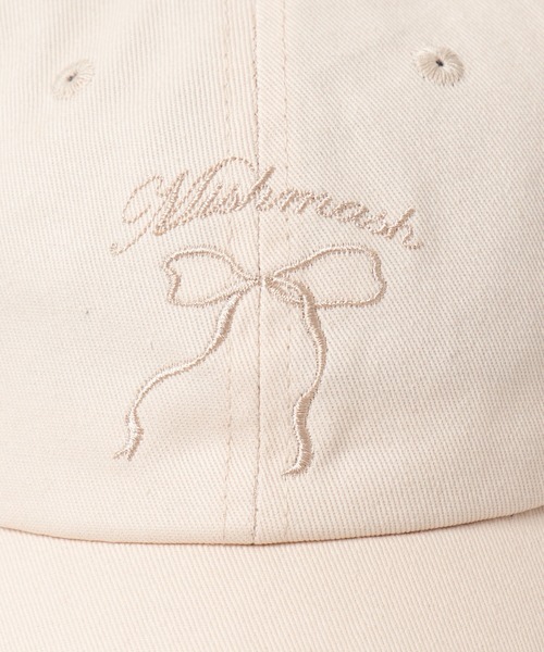 WEGO（ウィゴー）の「WEGO/フロントバック刺繍キャップ（キャップ・レディース・オフホワイト/ブラック系2/ブラック・FREE）」の6枚目の写真
