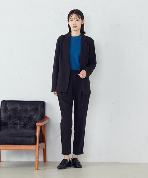 COMME CA ISM（コムサイズム）の「袖ボタン ベーシック クルーネックニット（ニット/セーター・レディース・ホワイト/ブラック/ベージュ/ブルー・MEDIUM/LARGE）」の12枚目の写真