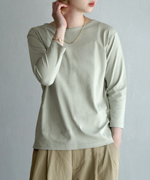 DESCENDANT ホワイト×ブラック 七分袖カットソー DESCENDANT ホワイト