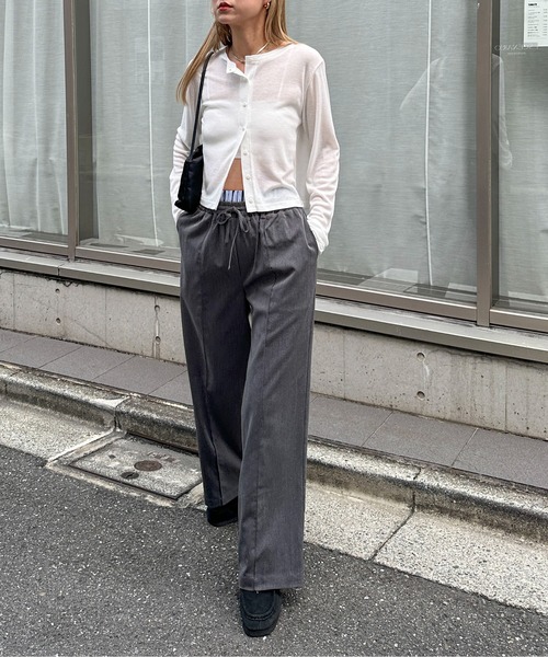 feepur（フェピュール）の「ダブルウエストイージーパンツ（スラックス・レディース・グレー/ブラック・SMALL/MEDIUM）」の14枚目の写真