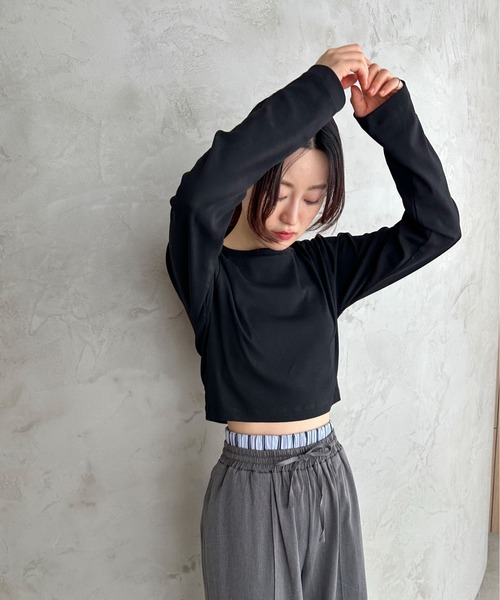 feepur（フェピュール）の「ダブルウエストイージーパンツ（スラックス・レディース・グレー/ブラック・SMALL/MEDIUM）」の20枚目の写真
