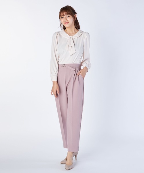 LAISSE PASSE(レッセパッセ)の「テーパードパンツ(その他パンツ・レディース・ブラック/スモークピンク・SMALL/MEDIUM)」の2枚目の写真