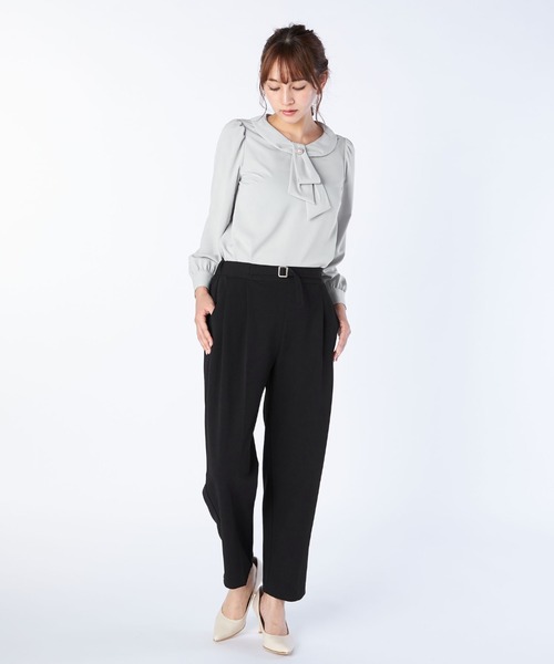 LAISSE PASSE(レッセパッセ)の「テーパードパンツ(その他パンツ・レディース・ブラック/スモークピンク・SMALL/MEDIUM)」の4枚目の写真