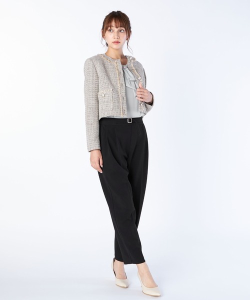 LAISSE PASSE(レッセパッセ)の「テーパードパンツ(その他パンツ・レディース・ブラック/スモークピンク・SMALL/MEDIUM)」の5枚目の写真