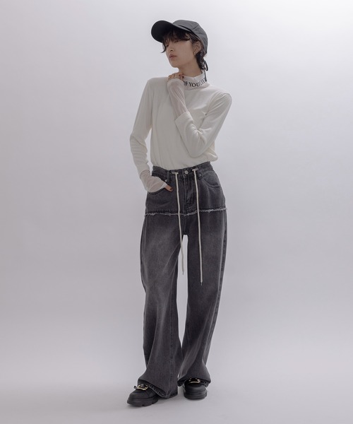 フロッキーテキストハイネックトップス Eimee Law│Eimee Law