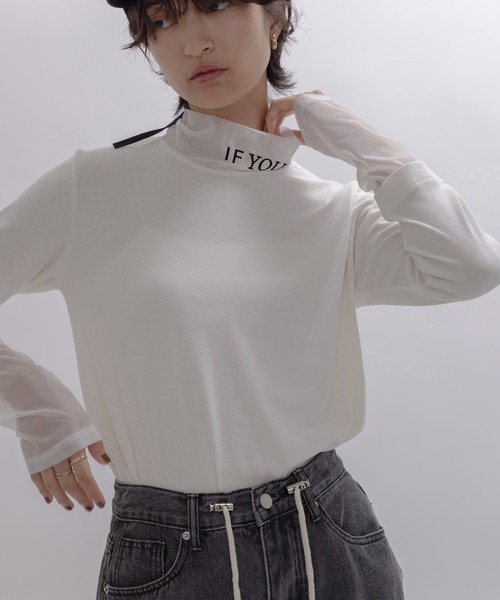 フロッキーテキストハイネックトップス Eimee Law│Eimee Law