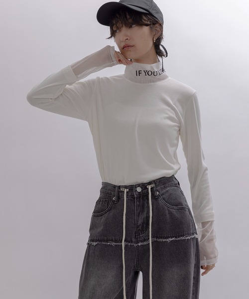 Emiy様 フロッキーテキストハイネックトップス Eimee Law│Eimee Law