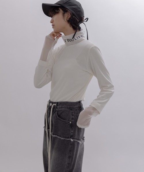 フロッキーテキストハイネックトップス Eimee Law│Eimee Law