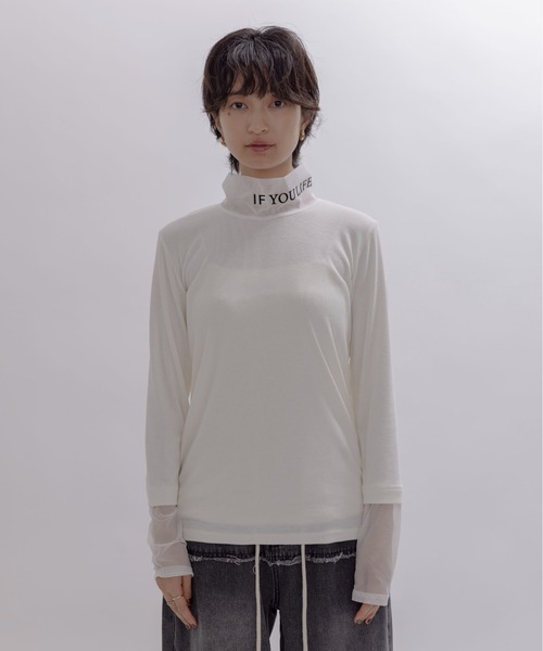 フロッキーテキストハイネックトップス Eimee Law│Eimee Law