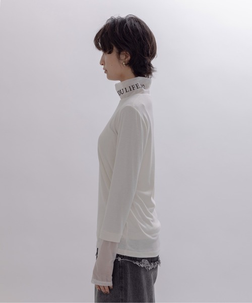 フロッキーテキストハイネックトップス Eimee Law│Eimee Law