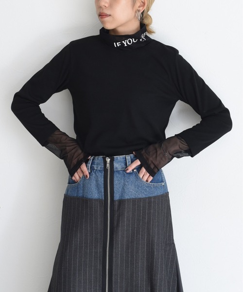 トップス k-hero フロッキーテキストハイネックトップス Eimee Law│Eimee Law