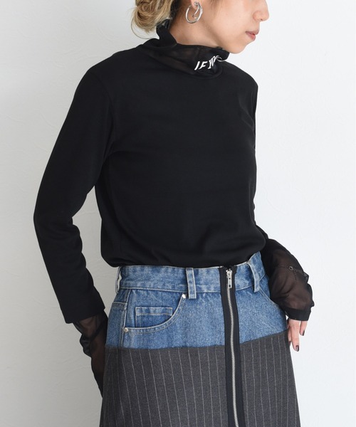 フロッキーテキストハイネックトップス Eimee Law│Eimee Law