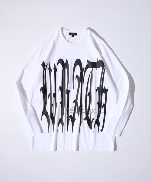 RE730(アールイーセブンサーティー)の「Big logo long sleeve T-shirt / ビックロゴロンT unisex(Tシャツ/カットソー・メンズ・ホワイト/ブラック・M/L)」の15枚目の写真