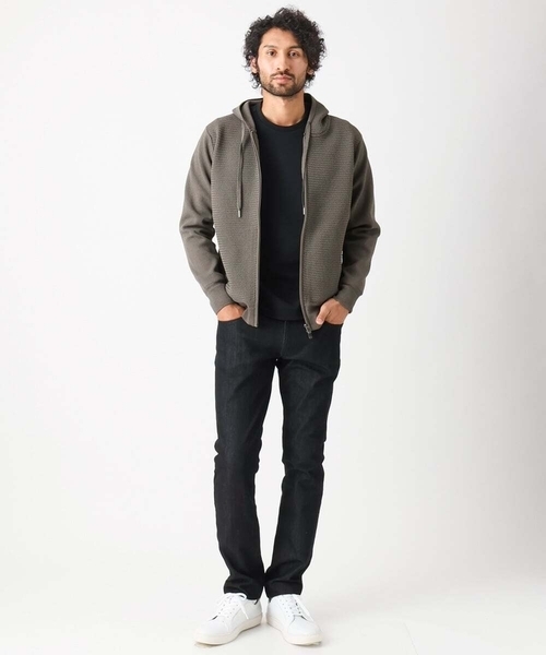 MICHEL KLEIN HOMME (ミッシェルクランオム)の「ニットZIPパーカー セットアップ(パーカー・メンズ・ブラック/ブラウン・MEDIUM/LARGE/X-LARGE)」の5枚目の写真