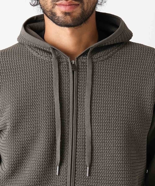 MICHEL KLEIN HOMME (ミッシェルクランオム)の「ニットZIPパーカー セットアップ(パーカー・メンズ・ブラック/ブラウン・MEDIUM/LARGE/X-LARGE)」の9枚目の写真