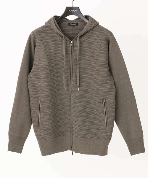 MICHEL KLEIN HOMME (ミッシェルクランオム)の「ニットZIPパーカー セットアップ(パーカー・メンズ・ブラック/ブラウン・MEDIUM/LARGE/X-LARGE)」の15枚目の写真