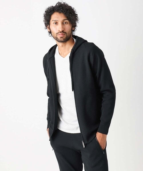 MICHEL KLEIN HOMME (ミッシェルクランオム)の「ニットZIPパーカー セットアップ(パーカー・メンズ・ブラック/ブラウン・MEDIUM/LARGE/X-LARGE)」の16枚目の写真