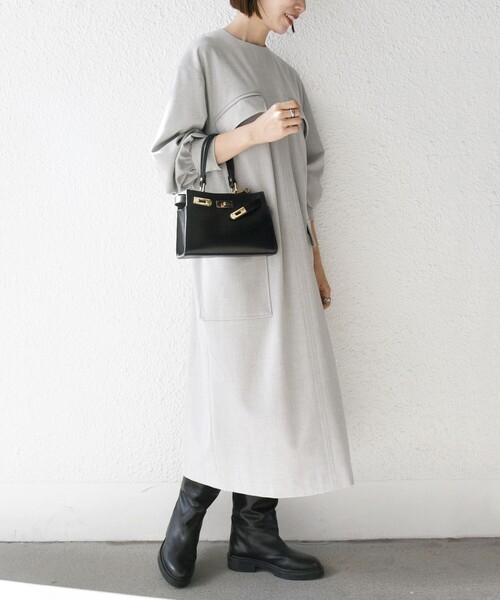 【セール】SHIPS any:〈洗濯機可能〉Iライン ポケット デザイン ワンピース（ワンピース）｜SHIPS any（シップス エニィ）