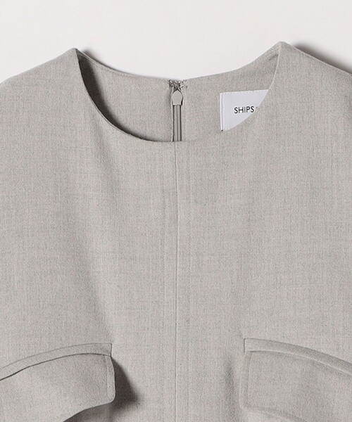 【セール】SHIPS any:〈洗濯機可能〉Iライン ポケット デザイン ワンピース（ワンピース）｜SHIPS any（シップス エニィ）