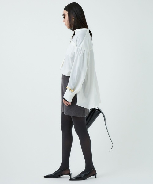 Chaos(カオス)の「Chaos(カオス)/パランビエラシャツ(シャツ/ブラウス・レディース・チャコール/ライトベージュ/ホワイト・FREE)」の13枚目の写真