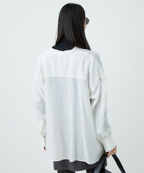 Chaos(カオス)の「Chaos(カオス)/パランビエラシャツ(シャツ/ブラウス・レディース・チャコール/ライトベージュ/ホワイト・FREE)」の19枚目の写真